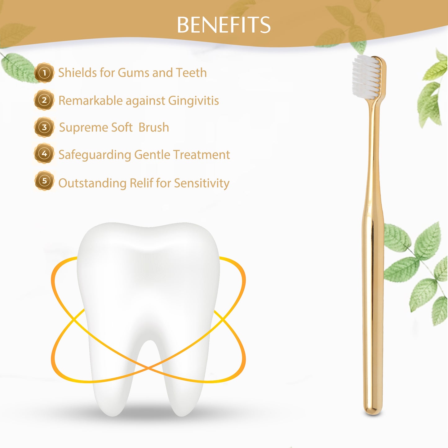 Luxurious Toothbrush with Super Soft Bristles
